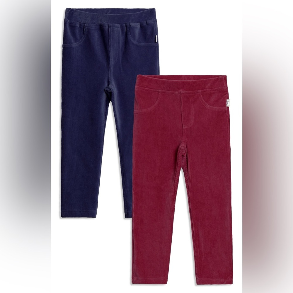 NWOT JoJo Maman Bebe 2-Pack Stretch Corduroy Leggings, size 2-3, MSRP $38